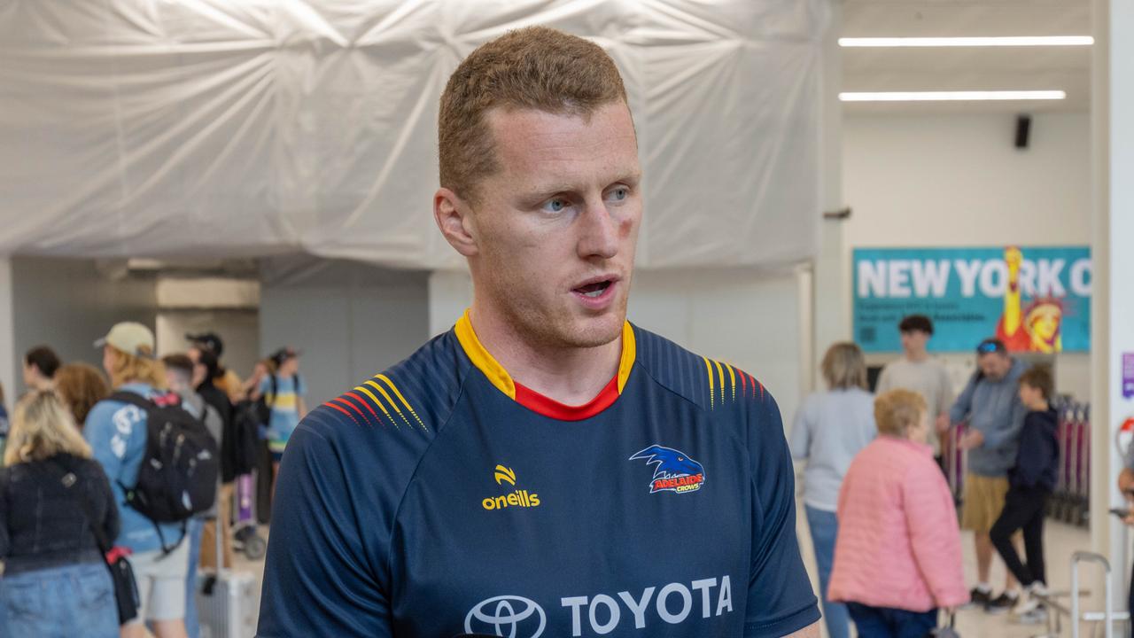 Reilly O'Brien said he was “disappointed” at the Crows’ performances this season. Picture: Ben Clark