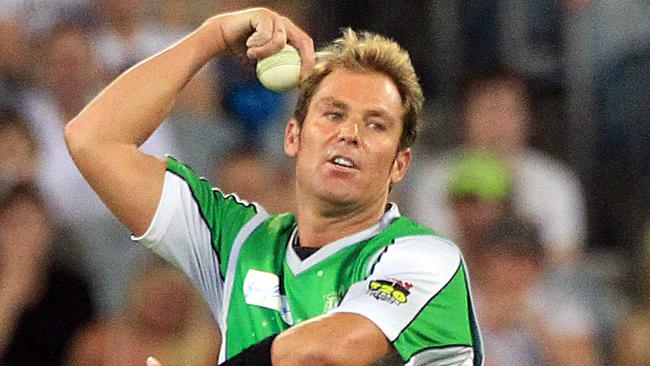 Shane Warne in action for Melbourne Stars during BBL02.