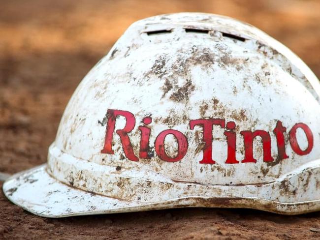 Mining giant Rio Tinto weighs up $3.5bn mines windfall CREDIT: GETTY Generic logo helmet