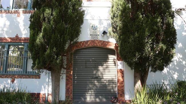 The front door of Ashburton Police Station and Opening time sign Picture; Janine eastgate