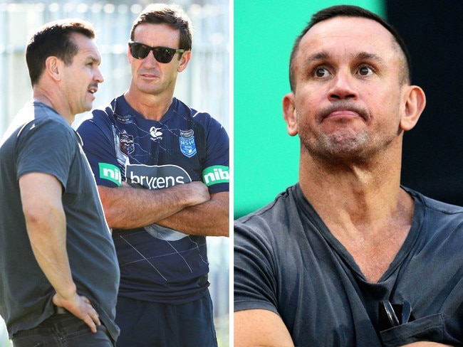 Pictured right Matty Johns and left with Andrew Johns