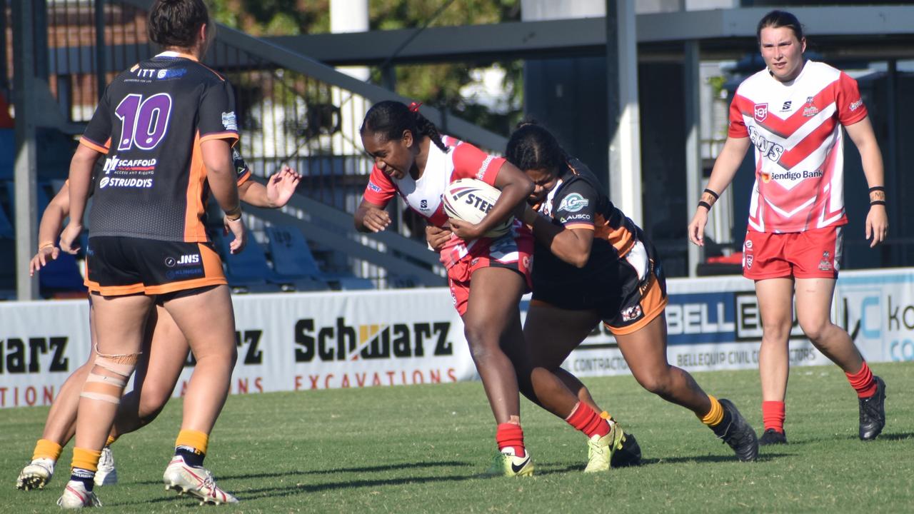 Rockhampton Rugby League open womenâ&#128;&#153;s semi-final, Wallabys versus Emu Park, Browne Park, July 22, 2023.