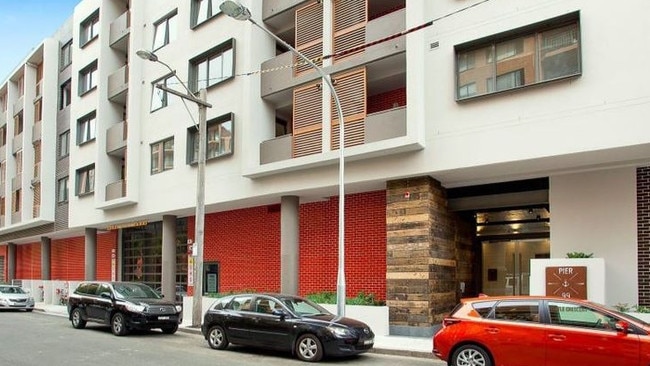 The Pyrmont apartment complex where a brawl broke out inside at an underage Airbnb birthday party on May 8, 2021. Picture: Realestate.com.au