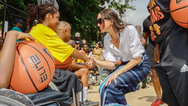 Meghan, Duchess of Sussex visit Giants of Africa at Ilupeju Senior Grammar School. Picture: Andrew Esiebo/Getty Images for The Archewell Foundation