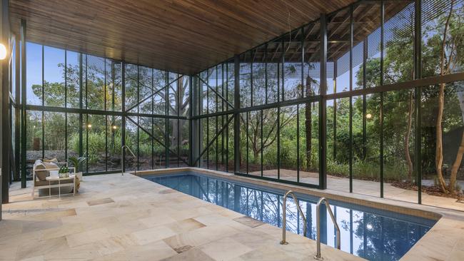 An indoor pool takes centre stage.