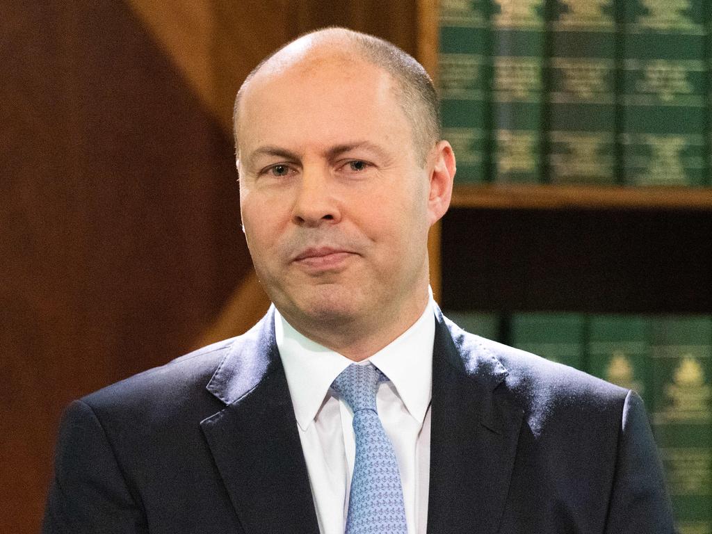 Treasurer Josh Frydenberg welcomes the strong jobs numbers in Melbourne. Picture: Sarah Matray / NCA NewsWire