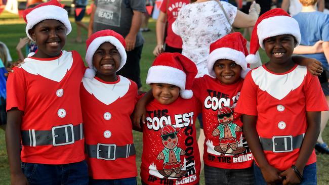 Carols at Victoria Park, South Townsville. Sesmo, 9, Michael, 7, Eric, 5, Tahddeous, 7, and Brendon Joe, 8. Picture: Evan Morgan