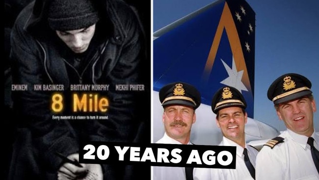 The movie 8 Mile premiered and Ansett folded two decades ago.