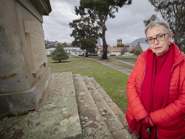 Dr Dianne Snowden AM at the former St John's burial ground at New Town.  Picture: Chris Kidd