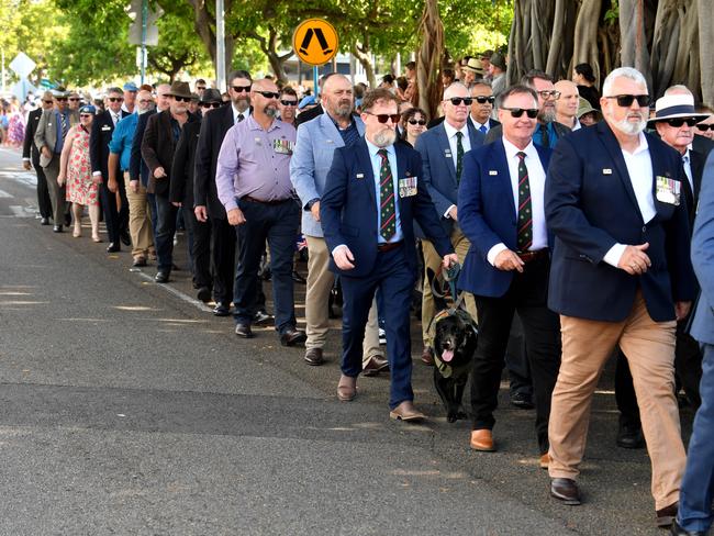 Anzac Day 2025. Strand parade in Townsville. Rwandan veterans. Picture: Evan Morgan