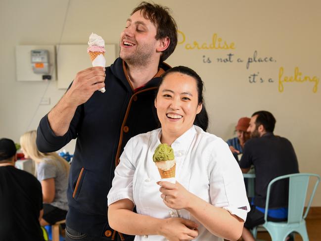 Husband and wife Andi Lee and Joyce Ng are looking at “other opportunities” following the closure of Paradise Gelato. Picture: Penny Stephens