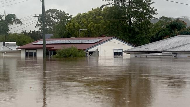 A home in Lismore during the March 2022 floods.