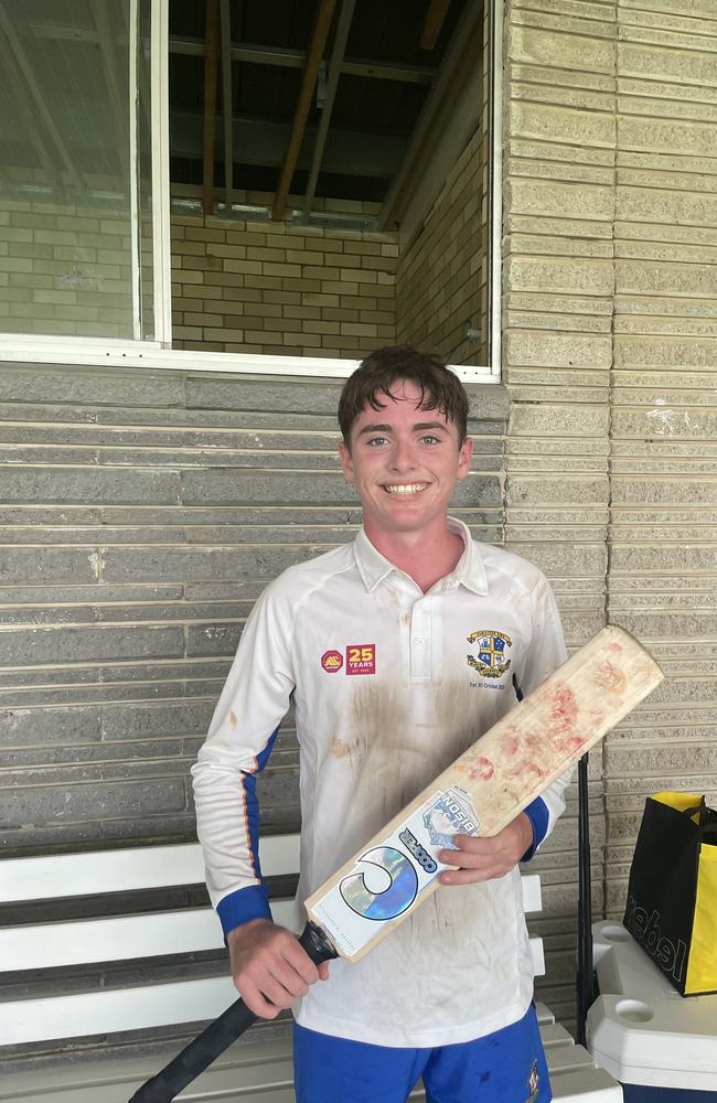 Ashgrove hero Frank Piper after hitting the winning runs.