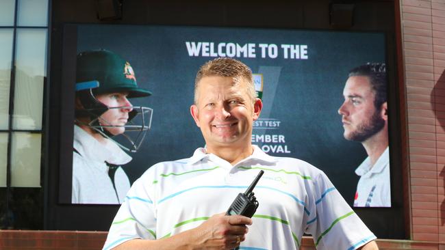 Adelaide Oval staff member Andrew Sleczka (Operations Supervisor). Picture: Tait Schmaal