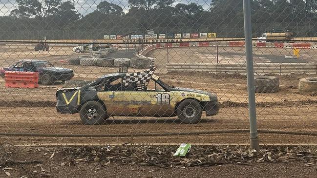 A driver crashed at Daylesford Speedway on Sunday. Picture: File