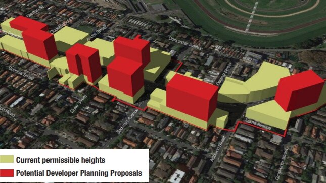 How high developers wanted to take Kensington and Kingsford. Picture: Supplied