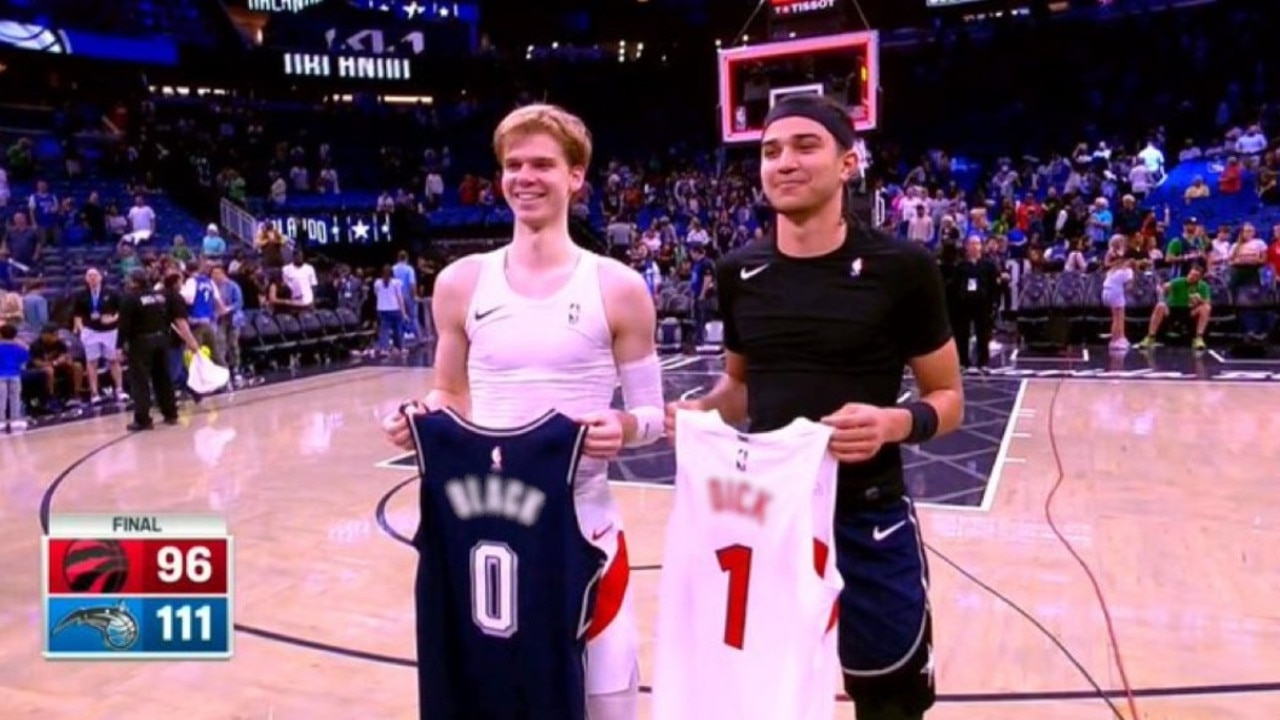 Gradey Dick and Anthony Black NBA jersey swap photo goes viral, Orlando ...