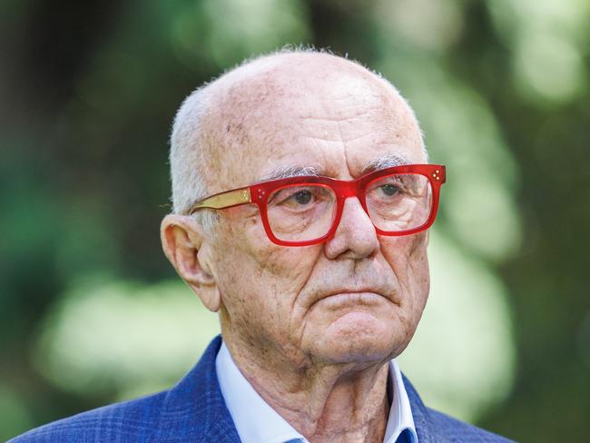 MELBOURNE, AUSTRALIA - Newswire Photos February 20, 2024: Professor Alan Fels during a press conference with ACTU secretary Sally McManus and ACTU assistant secretary Joseph Mitchell about the ACCC finding into supermarket price gouging. Picture NCA NewsWire / Aaron Francis