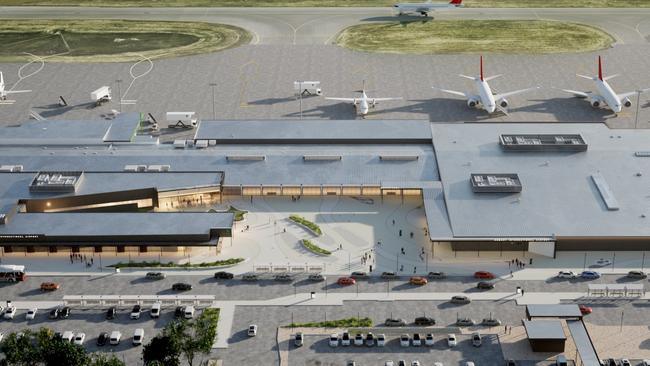 A concept design of the Hobart Airport terminal upgrade. Picture: Supplied