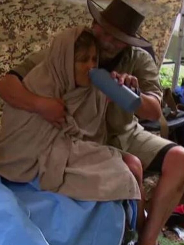 Pettifleur being checked on. Picture: Channel 10