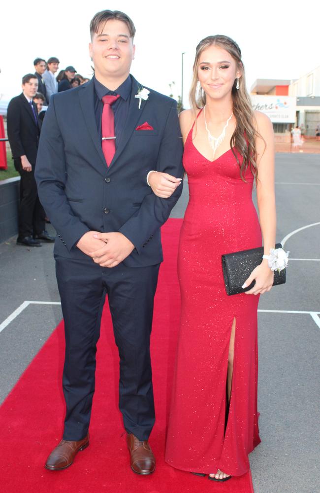 Petal Stamp and Riley Rodel at the 2023 Bundaberg North State High School Prom.