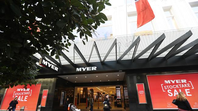 Myer hopes to lure shoppers back in its stocktake sale. Picture: Robert Cianflone/Getty Images.