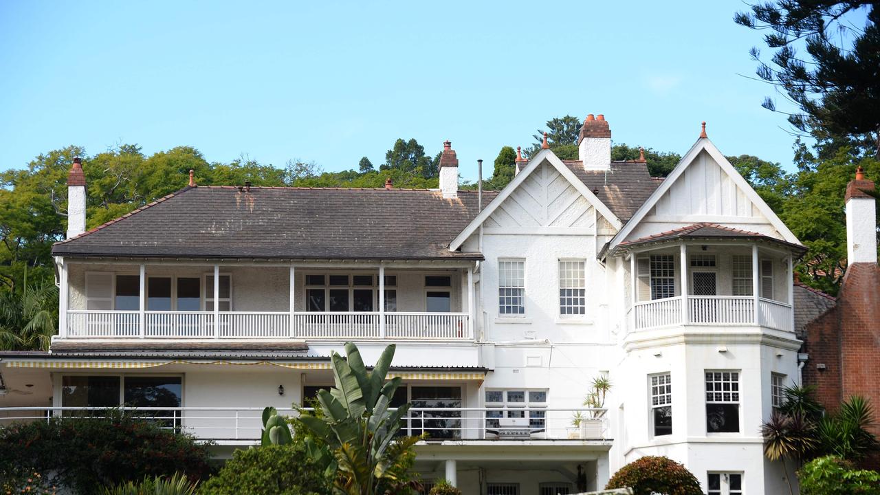 A view of "Elaine", a 7-bedroom Victorian mansion located on the waterfront in the suburb of Point Piper. The harbourside home was sold by the Fairfax family of media fame to Atlassian co-founder Scott Farquhar for $71m in 2017, breaking the national house price record.