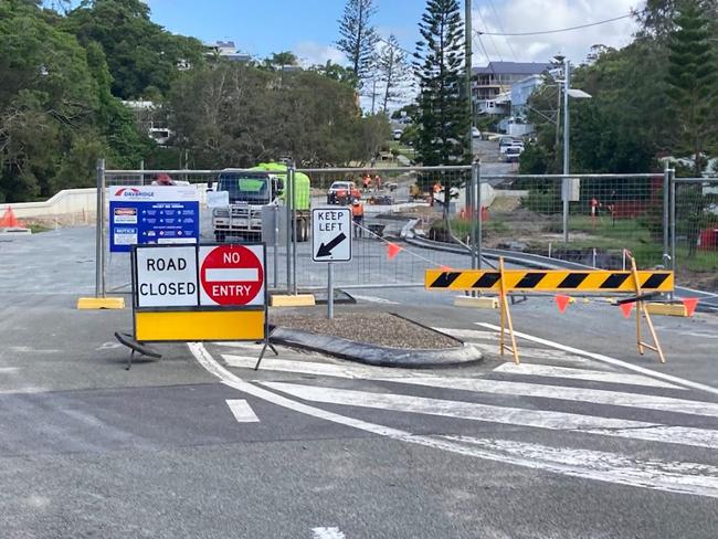 Construction of a new bridge over tiny Flat Rock Creek at Currumbin on the Southern Glitter Strip is dragging into its third calendar year. Picture: Greg Stolz