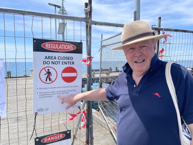 Rod North is livid at the lack of action to repair Portsea Pier. Picture: Lucy Callander