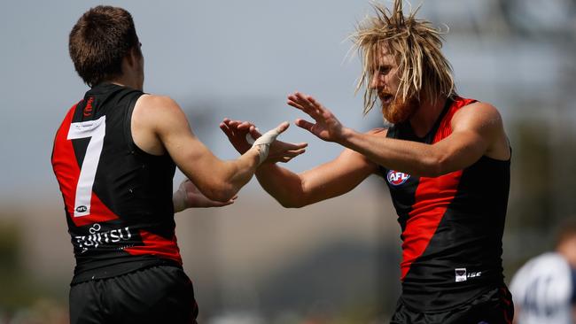 Zach Merrett and Dyson Heppell form part of Essendon’s balanced list. Picture: Getty Images