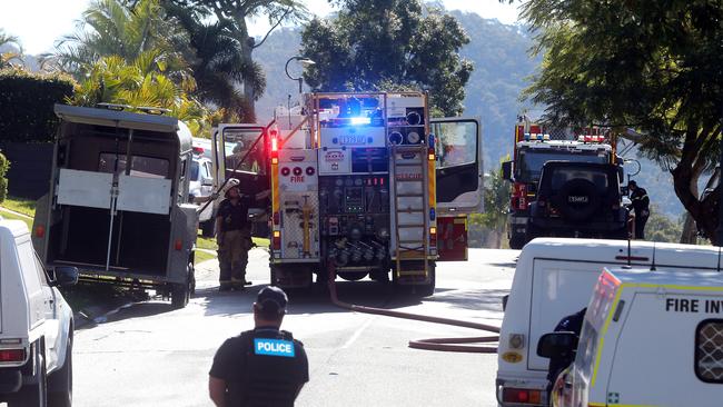 Emergency services at the scene. Picture: Richard Gosling.