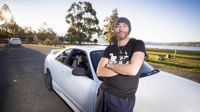 Scott Thoars in Margate as the Tasmanian Government announces a new fuel price comparison app. Picture: RICHARD JUPE