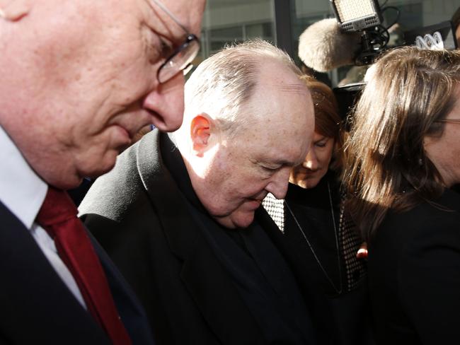 Archbishop Philip Wilson arriving for sentencing at the Newcastle Local Court on Tuesday. AAP Image/Darren Pateman