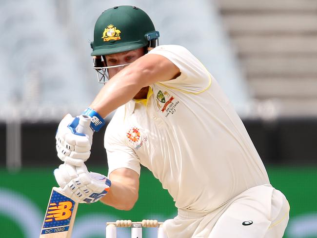 Boxing Day test match. Day 3.  Australia vs India at the MCG.  Aaron Finch of Australia drives   . Pic: Michael Klein