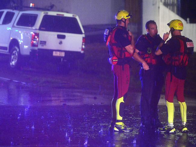 Residents in a unit complex in Alexandra Street, North Ward were hit by flash flooding during monsoonal rain in Townsville. PICTURE: MATT TAYLOR.