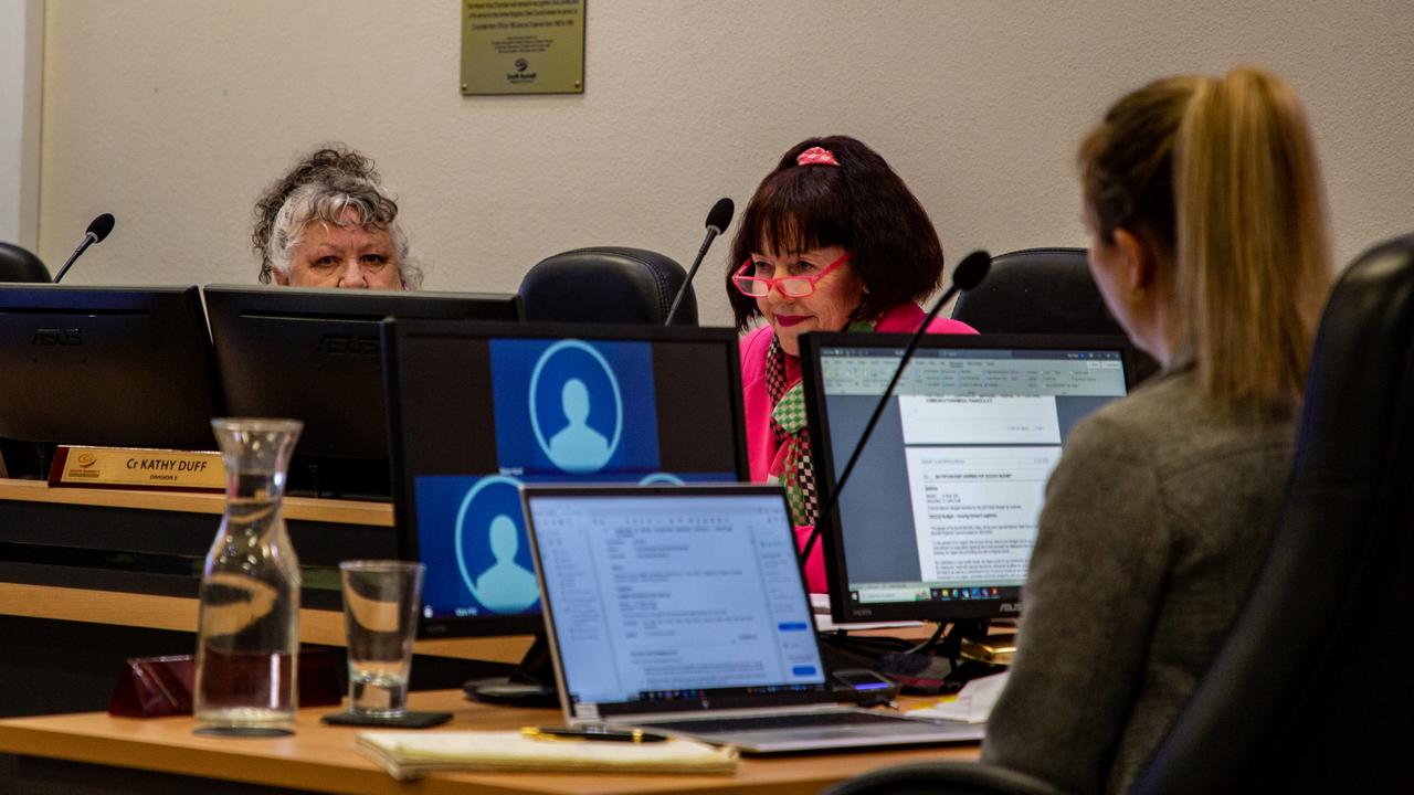 Councillor Kathy Duff opposed the application for a new solar farm near Blackbutt during the South Burnett Regional Council meeting on Wednesday. Picture: Dominic Elsome