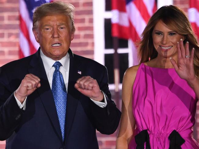 US President Donald Trump and wife First Lady Melania Trump at the Republican Convention last week. Picture: SAUL LOEB / AFP