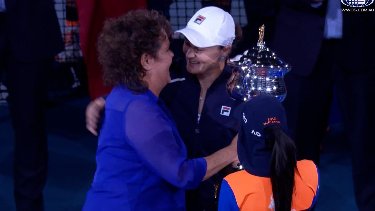 Evonne Goolagong Cawley surprised Ash Barty after the Australian Open final.