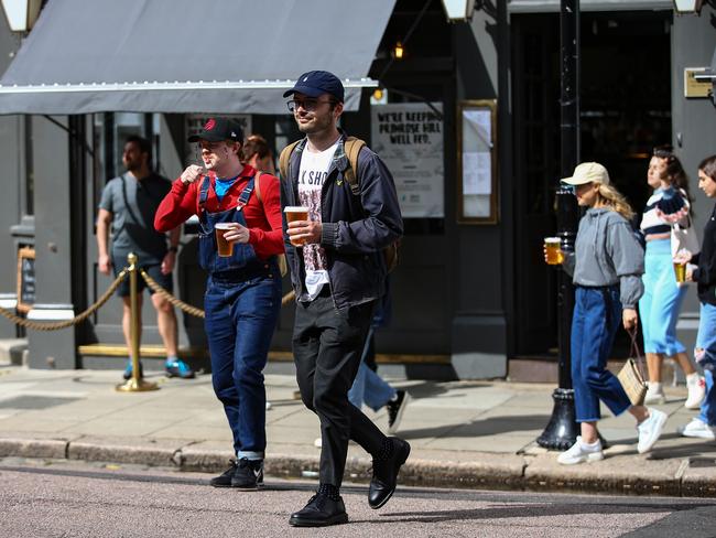 Brits have been consoling themselves with takeaway beers. Picture: Getty Images