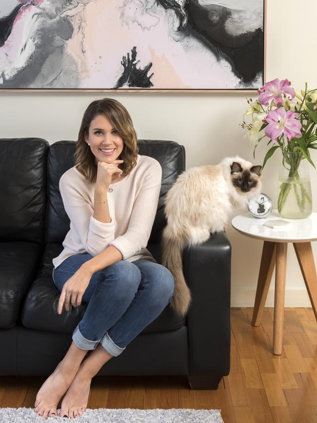 Georgia Love and her resident Ragdoll, Pawdry Hepburn.