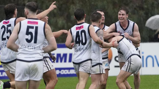 Berwick players celebrate their victory. Picture: Valeriu Campan