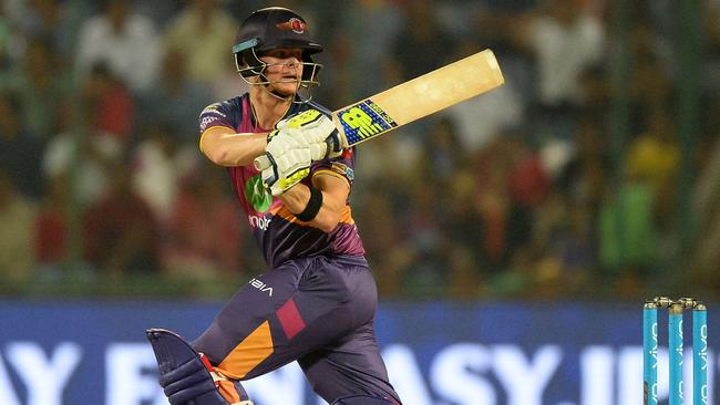 Steve Smith in IPL action for the Rising Pune Supergiants. Picture: AFP 