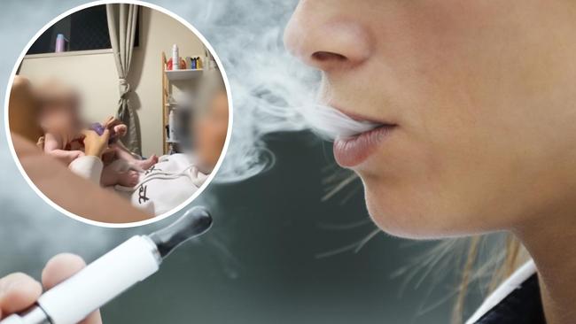 A shocking video has emerged showing a young woman offering a toddler a vape, in a distressing reminder of the public health risks posed to children by exposure to e-cigarette and vaping devices.