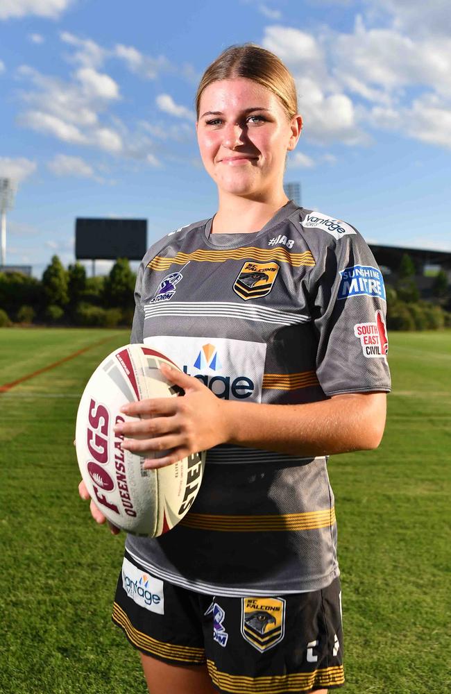 Sunshine Coast Falcons under-19s girls. Shae Holliday. Picture: Patrick Woods.