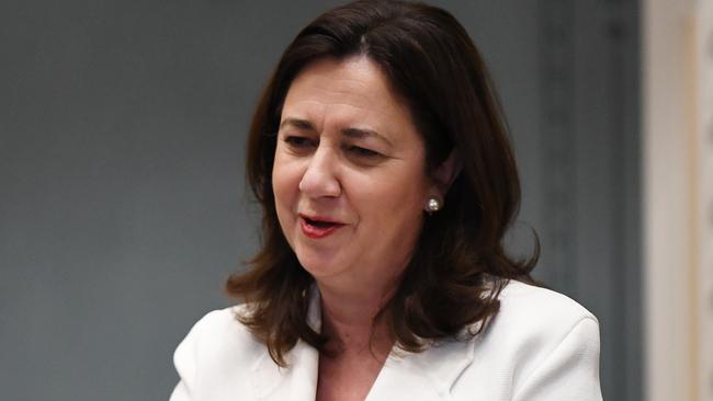 Premier Annastacia Palaszczuk speaks during Question Time at Parliament House. Picture: NCA NewsWire/Dan Peled