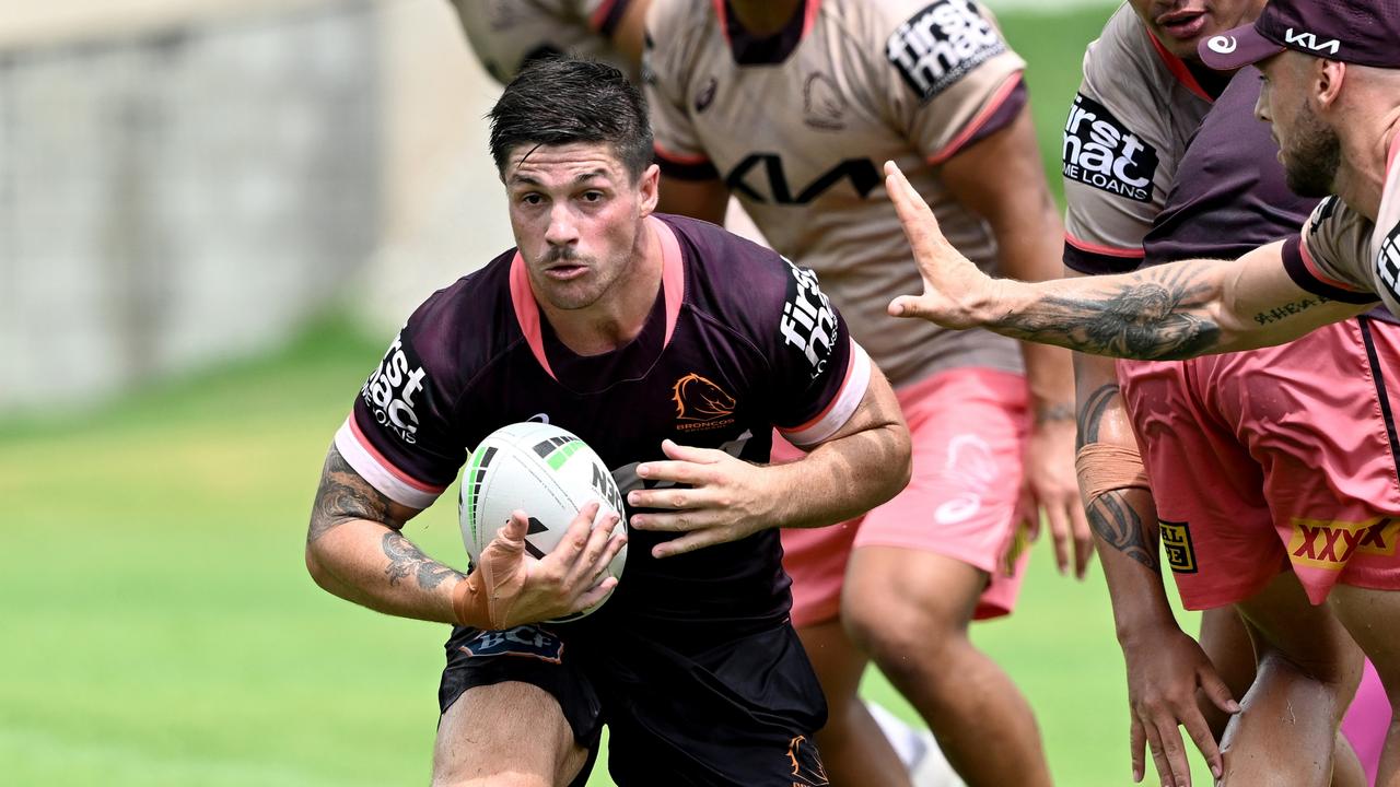 Cory Paix will get first crack at the No.9 jersey for the Broncos, ahead of Billy Walters. Picture: Getty Images.