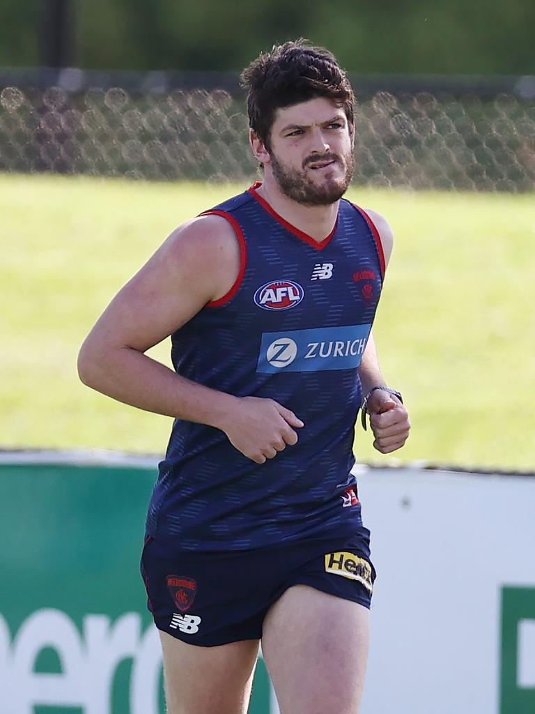 Brayshaw returned to training on light duties on Tuesday. Photo by Michael Klein.