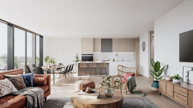 Artist impression of interior space of apartment at 27 Warriewood Rd, Warriewood. Picture: Realestate.com.au