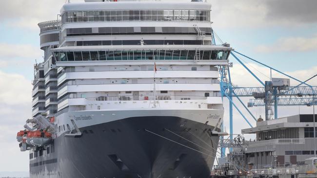 A cruise ship arrives into Adelaide. Picture Dean Martin