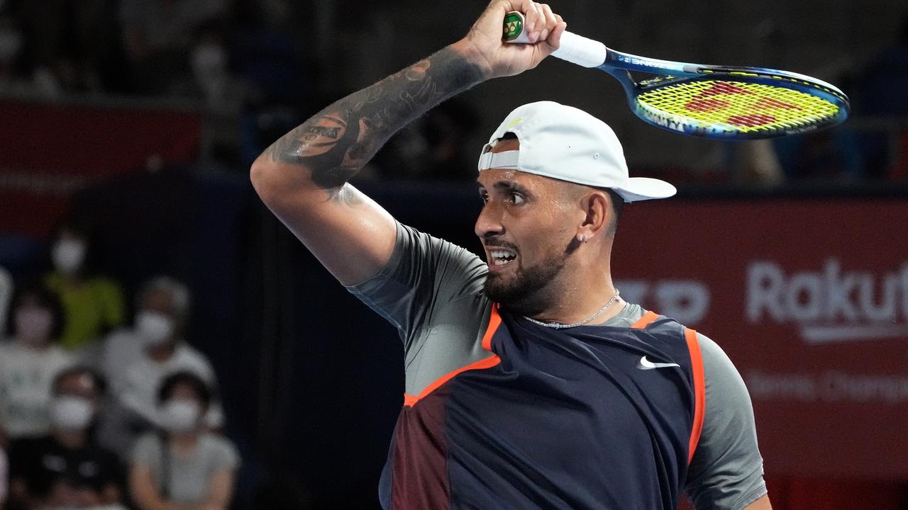 Nick Kyrgios Japan Open win first round Herald Sun